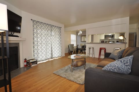      Entry looking into 
      Dining & Kitchen