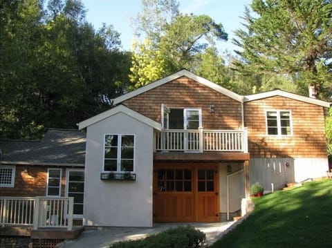 Fantastic Mill Valley Cottage! Front view. Front door on left off of front deck.