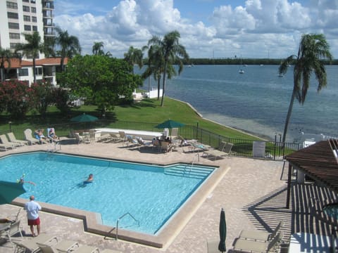 View from Balcony of Pool & Hot tub