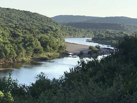 The view of the Brazos from the cliff. 