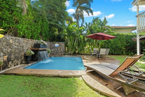 Heated Pool and Waterfall