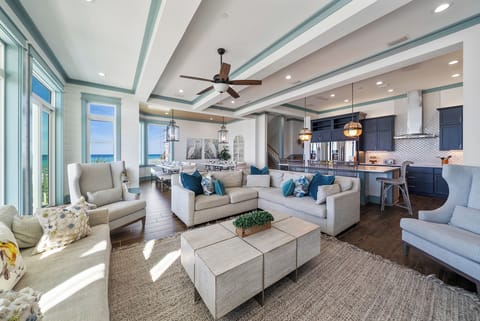 2nd floor living and kitchen