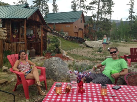 Relax right outside the cabin in a quiet neighborhood within the village.