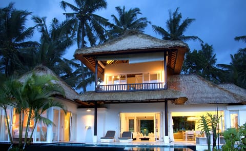 Summer Moon Villa at Dusk (newly built privacy wall not shown here)