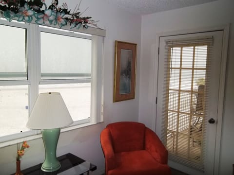 view from master bedroom with exterior door