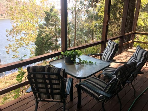 Lower deck pation....sit and take a load off. RELAX.