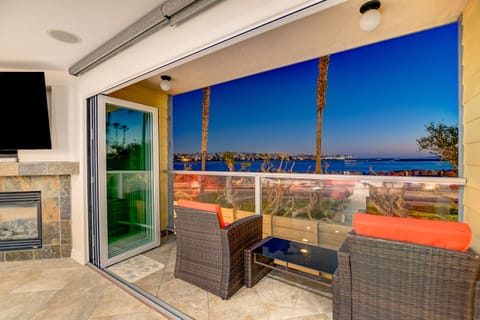 Doors open and ocean sunset