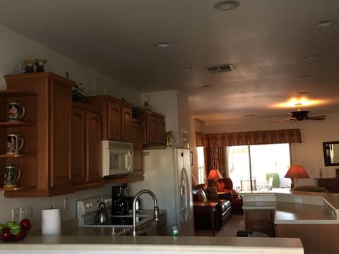 kitchen and great room taken  from eating area 