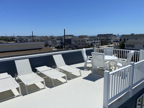 Rooftop deck offers privacy + views of the ocean, bay and Atlantic City.
