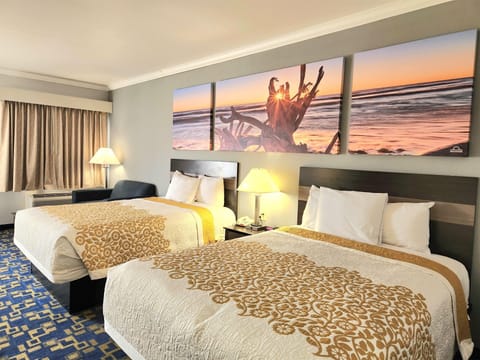 Pillowtop beds, blackout drapes, iron/ironing board