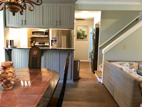 Head back inside and down the hall to the bedrooms.