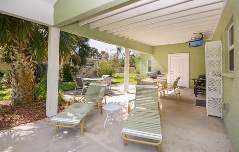 Relax and enjoy the back yard.