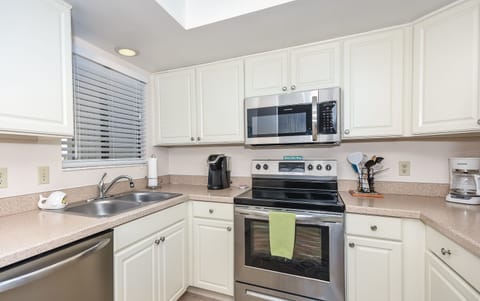 Stainless steel appliances.