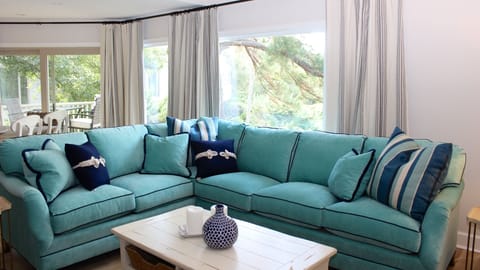 There is room for everyone in this fabulous living area.