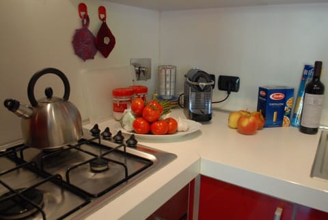 preparing pasta with tomato sauce
