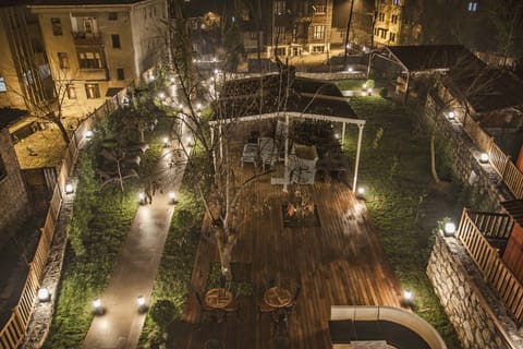 Outdoor banquet area