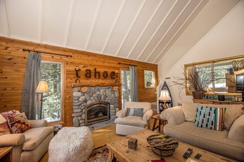 Carnelian Bay Hideaway - Living Area Fireplace