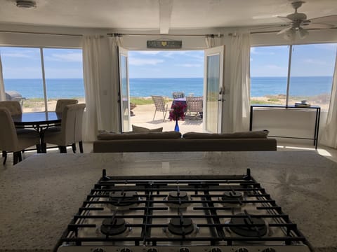 View of island from kitchen