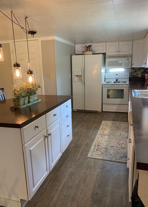 Full refrigerator, stove, dishwasher with plenty of space to meet your needs.