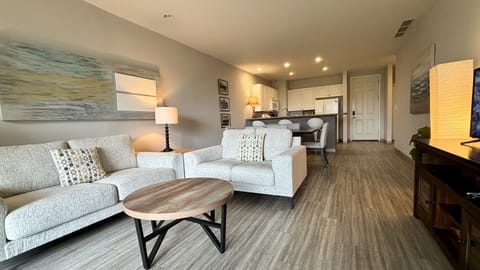 Living Room, Dining Room and Kitchen