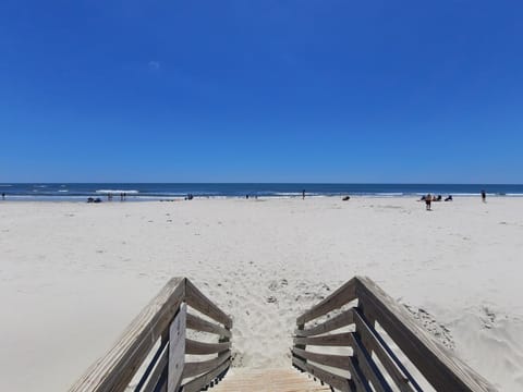 beach access steps from the house 