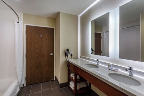 Suite 2 Queens Non Smoking 2 person Sofabed | Bathroom | Hydromassage showerhead, free toiletries, hair dryer, towels