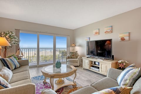 Living Room, Balcony and Beach View