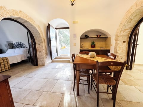 Superior Apartment, 1 Queen Bed with Sofa bed, Courtyard View (Trullo) | 1 bedroom, premium bedding, individually decorated