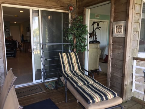 Partial of the balcony. Showing going into Master Bedroom and Living Room.