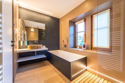 Hair dryer, slippers, bidet, soap