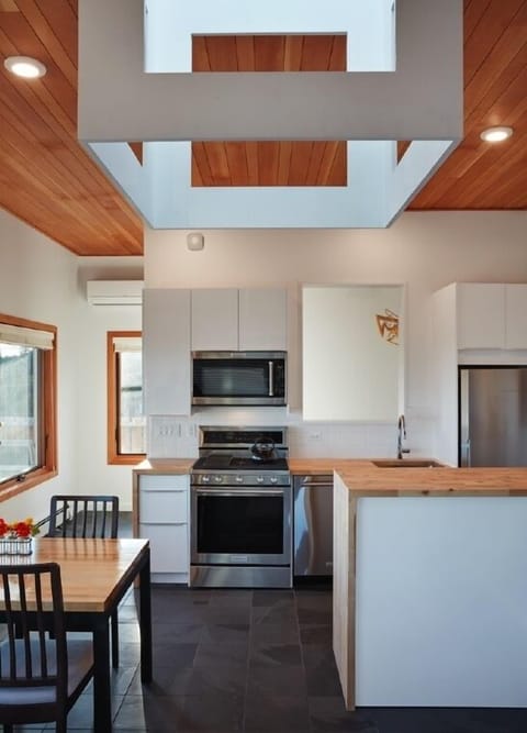 Modern kitched with lighted drawers