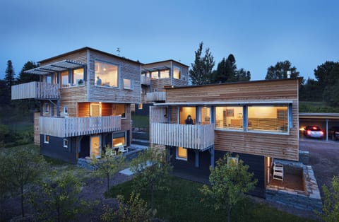 The Tre Søstre micro neighborhood, Aurora is on the right.