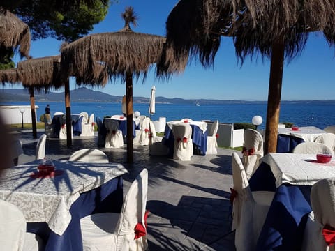 Outdoor wedding area