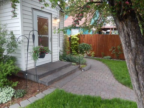 Relaxing front yard to soak up the summer sun.