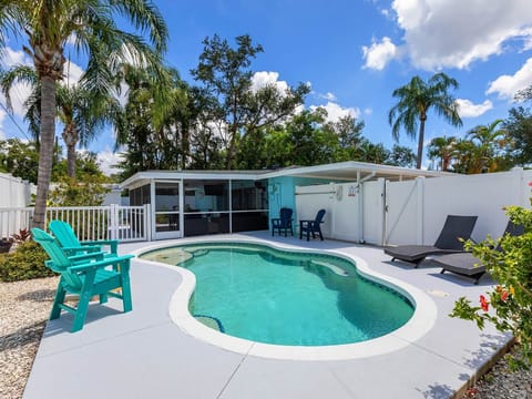 Open Pool with Screened Patio