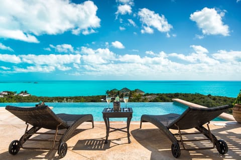 Central courtyard has incredible views of the entire south coast
