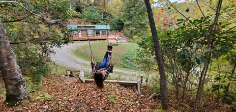 Sway into serenity in our swing, where every moment is picturesque.