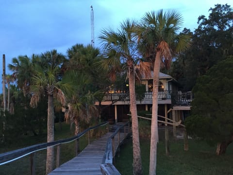 House view from the walkway leading out to the dock