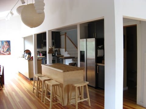 and more on the island or perfect for setting appetizers and bar, wine fridge