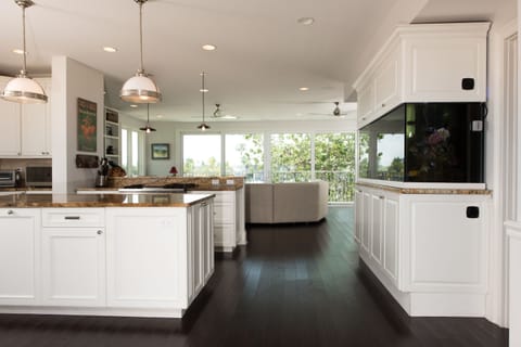 This is the main living area on first floor. The view to the right is the bay