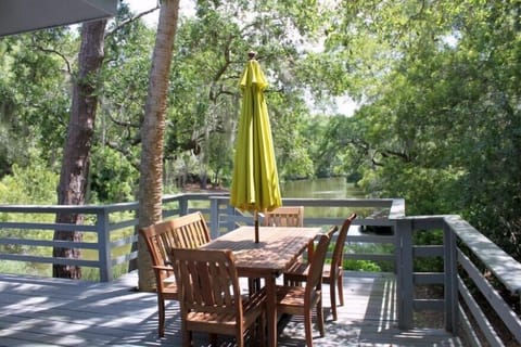 Patio/Deck with lagoon view