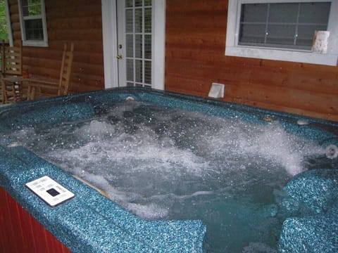 Hot Tub on private covered porch