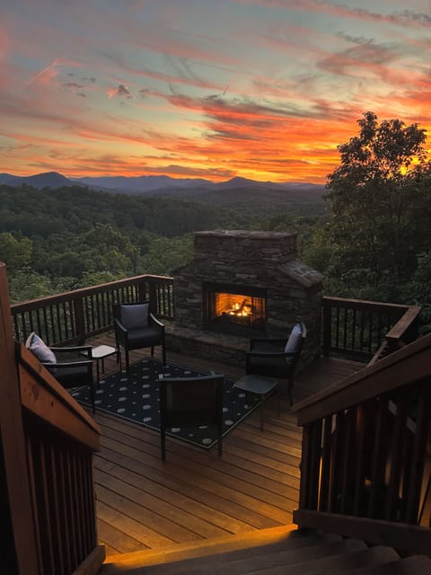 A Change In Altitude sunset view from outdoor deck