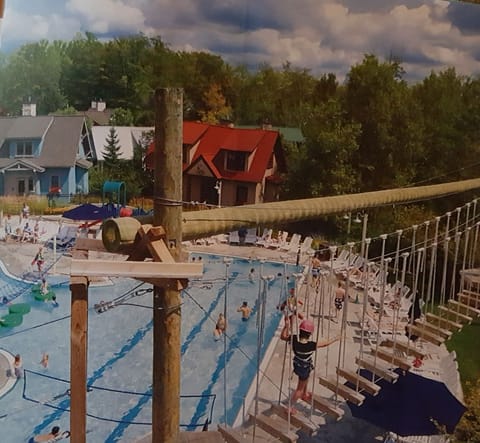Outdoor water park at Crystal Mountain resort