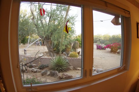 View into backyard from Master suite