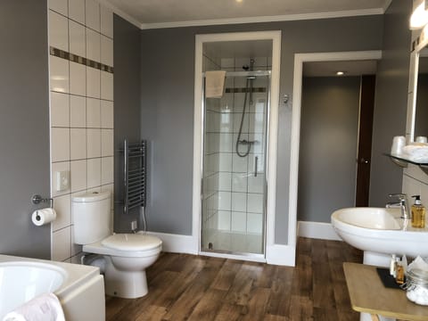 Superior Double or Twin Room, Ensuite, Sea View (The Bowmore Suite) | Bathroom shower
