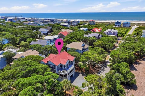 Aerial of Rey Del Mar, Beach Access and Atlantic Ocean
