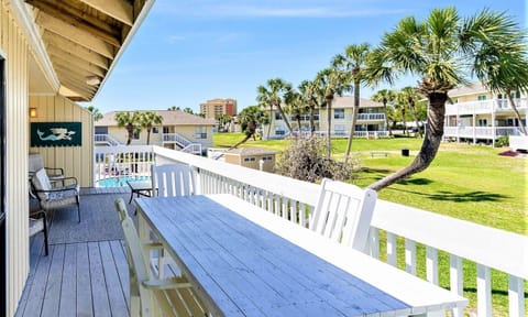 Overlook the heated pool and golf course from our large back deck.
