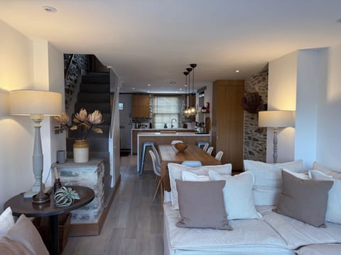 Open plan living - lounge + dining + kitchen