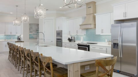 20 foot bar with quartz countertops seating 10